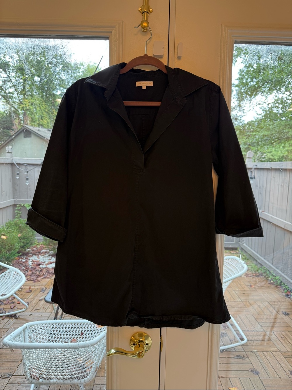ANN MASHBURN Black Lightweight Tunic